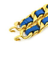 Chanel Blue Leather Chain Belt Accessory arcadeshops.com