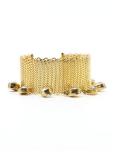 Hattie Carnegie Crystal Fringed Mesh Cuff Accessory arcadeshops.com