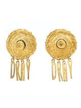 Donna Karan DKNY Hat Fringe Earrings Accessory arcadeshops.com