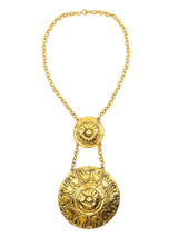 Oversized Medallion Disc Necklace Accessory arcadeshops.com