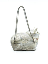 Silvertone Repoussé Cat Purse Accessory arcadeshops.com
