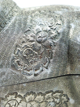 Silvertone Repoussé Cat Purse Accessory arcadeshops.com