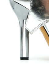 Jean Paul Gaultier Metallic Silver Lace Up Pumps Accessory arcadeshops.com