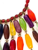 Denaive Candy Resin Fringe Bib Necklace Accessory arcadeshops.com