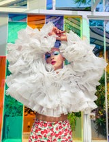 Bob Mackie Ruffled Organza Jacket Jacket arcadeshops.com