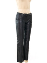 Versace Jeans Motorcycle Leather Pants Bottom arcadeshops.com