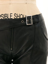 Versace Jeans Motorcycle Leather Pants Bottom arcadeshops.com