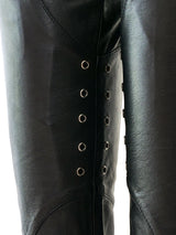 Versace Jeans Motorcycle Leather Pants Bottom arcadeshops.com