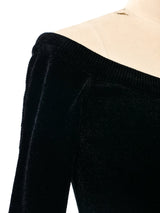 1990 Chanel Chenille Bodycon Dress Dress arcadeshops.com