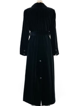 Hermes Black Velvet Trench Coat Outerwear arcadeshops.com