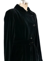 Hermes Black Velvet Trench Coat Outerwear arcadeshops.com