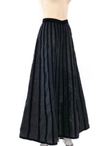 Chanel Striped Taffeta Maxi Skirt Bottom arcadeshops.com