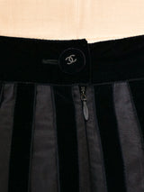 Chanel Striped Taffeta Maxi Skirt Bottom arcadeshops.com