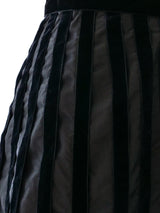 Chanel Striped Taffeta Maxi Skirt Bottom arcadeshops.com