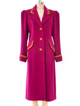 Hermes Fuchsia Cashmere Overcoat Outerwear arcadeshops.com