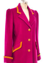 Hermes Fuchsia Cashmere Overcoat Outerwear arcadeshops.com