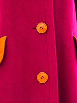 Hermes Fuchsia Cashmere Overcoat Outerwear arcadeshops.com