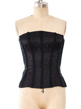 Gianni Versace Bead Embellished Bustier Top arcadeshops.com