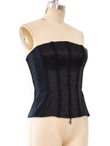Gianni Versace Bead Embellished Bustier Top arcadeshops.com