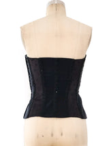 Gianni Versace Bead Embellished Bustier Top arcadeshops.com