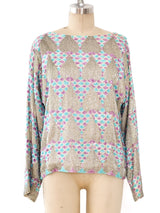 Bead and Sequin Embellished Top Top arcadeshops.com