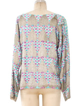 Bead and Sequin Embellished Top Top arcadeshops.com