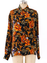 Salvatore Ferragamo Printed Silk Top Top arcadeshops.com