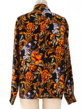 Salvatore Ferragamo Printed Silk Top Top arcadeshops.com