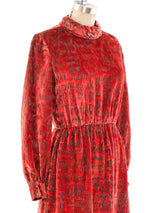 Christian Dior Velvet Burnout Dress Dress arcadeshops.com