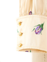 Ungaro Floral Printed Silk Blouse Top arcadeshops.com