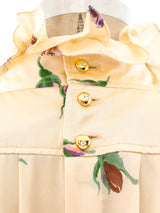 Ungaro Floral Printed Silk Blouse Top arcadeshops.com