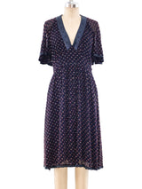 Jean Muir Metallic Burnout Dress Dress arcadeshops.com