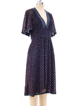 Jean Muir Metallic Burnout Dress Dress arcadeshops.com