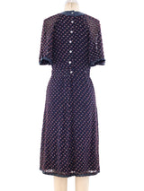 Jean Muir Metallic Burnout Dress Dress arcadeshops.com
