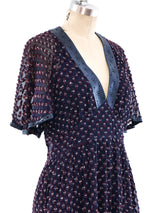 Jean Muir Metallic Burnout Dress Dress arcadeshops.com