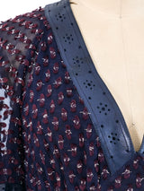 Jean Muir Metallic Burnout Dress Dress arcadeshops.com