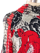 Scott Barrie Floral Printed Gown Dress arcadeshops.com