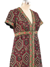 Metallic Brocade Quilted Column Dress Dress arcadeshops.com
