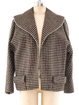 Pearl Bead Embellished Houndstooth Jacket Jacket arcadeshops.com