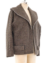 Pearl Bead Embellished Houndstooth Jacket Jacket arcadeshops.com