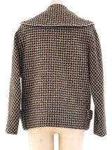 Pearl Bead Embellished Houndstooth Jacket Jacket arcadeshops.com