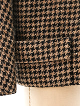 Pearl Bead Embellished Houndstooth Jacket Jacket arcadeshops.com
