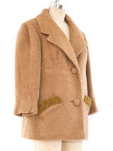 Galanos Camel Teddy Coat Outerwear arcadeshops.com