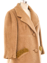 Galanos Camel Teddy Coat Outerwear arcadeshops.com