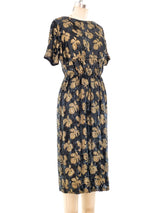 Galanos Metallic Floral Sequin Dress Dress arcadeshops.com