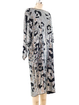 Leopard Sequin Silk Chiffon Dress Dress arcadeshops.com