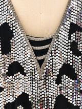 Leopard Sequin Silk Chiffon Dress Dress arcadeshops.com