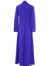 Purple Doublebreasted Maxi Coat Outerwear arcadeshops.com