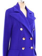 Purple Doublebreasted Maxi Coat Outerwear arcadeshops.com