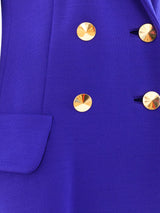 Purple Doublebreasted Maxi Coat Outerwear arcadeshops.com